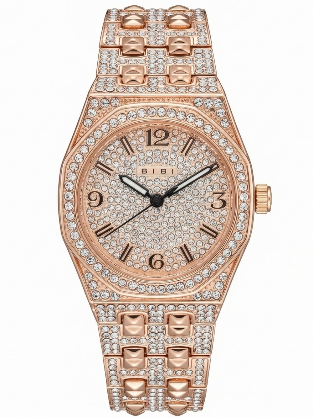 BiBi Rose Gold Crystal Pavé Bracelet Watch